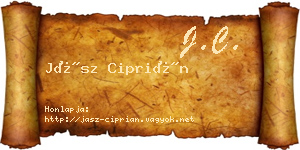 Jász Ciprián névjegykártya